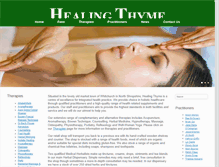 Tablet Screenshot of healing-thyme.co.uk